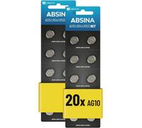 20x Pile LR1130 AG10 LR54-1,5V Alcaline étanche & Longue durée-V10GA/RW49/G10A/189/GP189/L1130/89A-Pile LR54 Pile Bouton,Pile L1131C,Pile L1131,Piles LR54,Piles AG10
