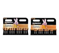 20X Piles Duracell AA + AAA Plus Power Boost (1 Blister de 10 Piles AA 150% Plus Longue + 1 Blister de 10 Piles AAA 100% Plus Longue) 20 Piles (LR6/MN1500 + LR03/MN2400)