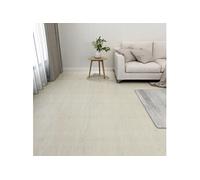 vidaXL Planches de plancher autoadh¿¿sives 20 pcs PVC 1,86 m? Cr¿¿me