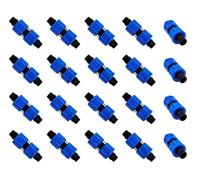20x raccord d'irrigation goutte - à - goutte outil d'irrigation de terres agricoles à raccord bleu, kit de raccord de tuyau d'irrigation goutte - à - goutte à raccord universel (20mm)