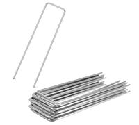 20x Sardines de Fixation Acier Anti-Rouille Piquets Jardin Camping Clôture Agrafes Géotextile Toile de Paillage Compatible Bordure Extérieur Grillage H150mm L25mm Ø3mm