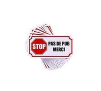 20x stop pas de pub publicité boite aux lettres sticker autocollant logo 3