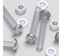 20x Tête Bombée Fendue, Boulons et Vis, Rondelles, M6 x 40mm Acrylique en Plastique Transparent