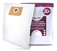 20x Vellto Sac Aspirateur Compatibles avec Kärcher 6.907-479.0 NT 361 351 25/1 AP 35/1 561 611 Eco H TE 40/1 Tact Sacs de Rechange Microfibre Poussière Filtres