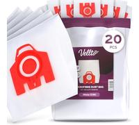 20x Vellto Sac Aspirateur Compatibles avec Miele 3D Efficiency FJM Serie S2 S3 S4 S5 S6 S7 Complete C1 Compact C1/C2 S8340 S24 S256i S290 S299 S300i S399 S500 S578 S700 S799 Sacs de Rechange