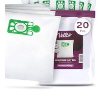 20x Vellto Sac Aspirateur Compatibles avec Numatic 604015 NVM-1CH Henry George Harry James Junior Hetty Basil Charles HVC HVR 160 200 RSV200 HRP200 HET180 Sacs de Rechange Poussière Filtres