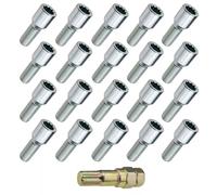 20x vis de roue à tête conique, M12x1.25, longueur du filetage : 28mm SW 10R