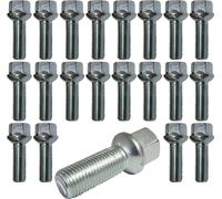 20x vis de roue M14x1,5 à collerette sphérique R14 40mm de longueur de tige compatible avec Audi Mercedes-Benz