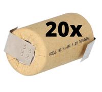 20X XCELL ACCU HAUT PERFORMANT SUB-C Avec Z Lötfahne - 1,2V 3000 mAh Ni-MH