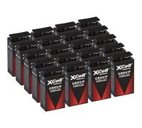 20x XCell Lithium 9V bloc batteries haute performance pour les détecteurs de fumée / alarmes incendie - 10 ans d'autonomie