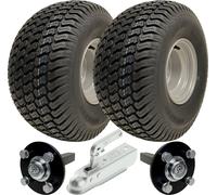 20x10.00-8 ATV Trailer Kit Wanda P332 Grass Wheels Hub & Stub Axles, Hitch 900kg