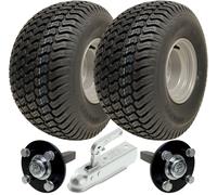 20x10.00-8 ATV Trailer Kit Wanda P332 Grass Wheels Hub & Stub Axles, Hitch 900kg