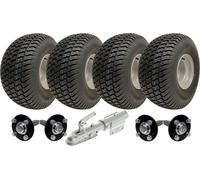 20x10.00-8 Twin Axle ATV Quad Trailer Kit 4 wheels Axles & Swivel Hitch 1800kgs
