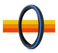 20x2.125 Pneu VTT avec Côté Coloré Faible Résistance au Roulement 20-2.125 Haute Adhérence 20 2.125 Durabilité Renforcée pour VTT et Vélo Pliant(ブルー)