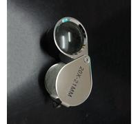 20x21mm bijoutiers yeux Loupe en verre optique Loupe Loupe lumière LED Mini lentille de poche en plastique