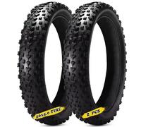 20x4.0 Pneu Gras sans Chambre à Air, Résistant aux Crevaisons, Tout-Terrain for Vélo Électrique, VTT et Tricycle, Conception Épaisse Durable, Excellente Adhérence(2 tire)