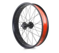 20x4.0 Roues avant et arrière vélo Tire Fat Bike 24/26in Snow Bike/Beach Bike Paire roues 14G Rayons Frein Disque Blocage Rapide 195mm 36H Moyeu Arrière pour Les Rotatives 7-10 Vitesses(Front wheel,26