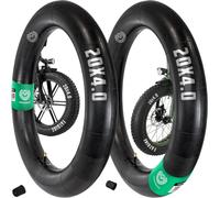 20x4 Inner Tube With Straight Schrader Valve (X2)-Compatible With Fat Bike/Mountain Bike/Electric Bikes-Heavy Duty Butyl Rubber-For 20 Inch Tyre-100-406