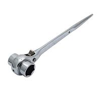 21-22mm Scaffold Spanner Ratcheting Socket Wrench Flat Satin Cr-v Ratchet Podger Tool