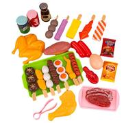 21/27 Pieces Ensemble Barbecue Jouet Enfant Barbecue Aliment Cuisine ABS Barbecues Dinette Cuisine Enfant Jeu D'Imitation Cuisinière pour Barbecues pour Garçons Filles 3+