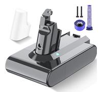 21,6V 4,6Ah Batterie pour Dyson V6 DC62 DC59 DC61 DC58 DC72 DC74 SV03 SV09 SV05 SV06 SV07 Animal Pro Fluffy Absolute Trigger Slim Motorhead Aspirateur (2 filtres + 1 Capuchon de Protection + 2 vis)