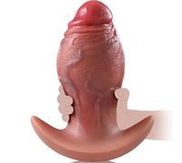 21 × 8,42 cm Gode XXL Monster Knot, Plug Anal Géant et Dilatateur, Plug Anal Épais en Silicone avec Gros Nœud, Base en T et Veines Prononcées, Masseur Avancé pour Hommes Prostate et Femmes Point G