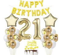 21 ans Anniversaire Femme Déco Ballon 21 ans Anniversaire Décoration Or 21 ans Fête Décoration Champagne Or 21 Anniversaire ballon Homme Femme Décoration Anniversaire 21 ans Ballon 21 ans Or