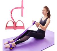 21 Bandes De Résistance De Fitness-4 Pédale De Pédale Puller De La Cheville, pour l'exercice Assaiy Exercice Equipment, AB Training Auxiliary Device Workout Equipment for Women Men (Rose)