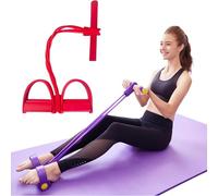 21 Bandes De Résistance De Fitness-4 Pédale De Pédale Puller De La Cheville, pour l'exercice Assaiy Exercice Equipment, AB Training Auxiliary Device Workout Equipment for Women Men (Rouge)