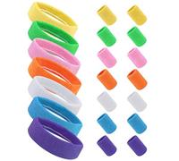 21 Bandes de Transpiration fluo de 80,7 couleurs,avec 14 poignets,bandeau éponge absorbant pour la course,le cyclisme,le carnaval