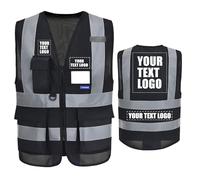 21 couleurs Gilets haute visibilité imprimés personnalisés Fermeture à glissière avec poches LOGO Gilet de sécurité réfléchissant haute visibilité personnalisé Gilet de sécurité EN20471 de classe 2