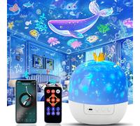 21 ensembles de films, veilleuse pour chambre d'enfant, plafond, télécommande et haut-parleur Bluetooth, projecteur de lumière de nuit pour bébé, projecteur d'étoiles pour bébé fille, Noël, crèche,