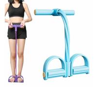 21 Fitness Resistance Bands-4/6 Tube Pedal Ankle Puller,Stretch Exercise Rope,Abdominal Strength Expander,Multifunction Elastic Leg Tensioner,for Yoga Stretching Slimming Training(A,4)