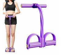 21 Fitness Resistance Bands-4/6 Tube Pedal Ankle Puller,Stretch Exercise Rope,Abdominal Strength Expander,Multifunction Elastic Leg Tensioner,for Yoga Stretching Slimming Training(B,4)