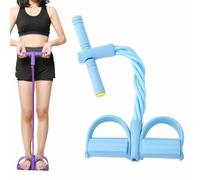 21 Fitness Resistance Bands-4/6 Tube Pedal Ankle Puller,Stretch Exercise Rope,Abdominal Strength Expander,Multifunction Elastic Leg Tensioner,for Yoga Stretching Slimming Training(A,6)