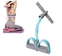 21 Fitness Resistance Bands-4 Tube Pedal Ankle Puller, Sit up Exercise Equipment, Pedal Resistance Band with Handle for Abdomen/Waist/Arm/Leg Stretching Slimming Training for Women Men (G)