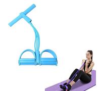21 Fitness Resistance Bands-6 Tube Pedal Ankle Puller, 2025 New Resistance Band with Handles, Workout Equipment for Sit Up, ABS, Leg Training (Blue)