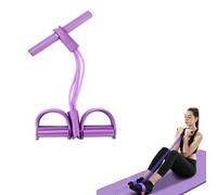 21 Fitness Resistance Bands-6 Tube Pedal Ankle Puller, 2025 New Resistance Band with Handles, Workout Equipment for Sit Up, ABS, Leg Training (Purple)