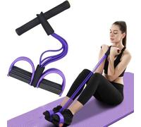 21 Fitness Resistance Bands-6 Tube Pedal Ankle Puller, 2025 New Stretch Bands for Exercise for Yoga Stretching Slimming Training (Dark Purple)