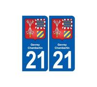 21 Gevrey-Chambertin blason autocollant plaque stickers ville - Angles : arrondis
