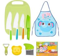21 Kit Couteau sécurité de Cuisine pour Enfants,Couteau Montessori Enfants à partir de 3 ans,Couteaux de Cuisine pour couper des fruits ou légumes,Cadeau de Noël ou d'anniversaire parfait