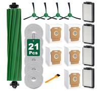 21 Kits d'Accessoires pour iRobot Roomba Plus 405 Combo / 505 Combo | Kits pour iRobot Roomba:1 Brosse Principale,6 Lingettes,5 Sac Aspirateur,4 Brosses Latérales,4 Filtres,1 Brosse de Nettoyage