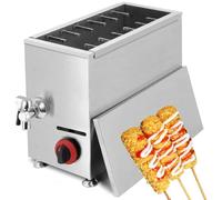 21 L Friteuse de bâtonnets de Hot-Dog au Fromage, Machine à fabriquer des Chiens de maïs, Friteuse à gaz Commerciale, Friteuse à gaz de comptoir en Acier Inoxydable