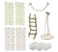 21 Pcs Accessoire Pour Araignée Sauteuse Avec Corde Circulaire Filets Etc | Sûr Et Durable,Magnétisme Puissant,Facile À Installer,pour Araignées Sauteuses Accessoires pour Enclos d'Araignées Sauteuses