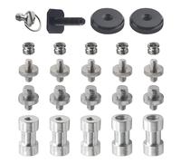 21 Pcs Camera Screw Adapter 1/4" to 1/4" Screw 1/4" to 3/8 Screw Adapter Camera Tripod Hot Shoe Adapter Ball Head Flash