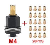21 pièces + 1 pièce écrou à rivets manuel riveteuse écrou outil accessoire pour écrous M4 M5 M6 M8 M10 installation Simple-M4 with 21pcs