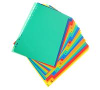 21 Pièces Intercalaires Colorés A4 à 11 Trous pour Classeur, 21 Feuilles | Repérage Rapide des Documents, Onglets Détachables pour Apprentissage, Recherches, Présentations et Organisation