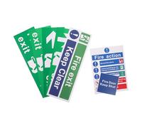21 Pièces Panneau de Sortie de Secours Autocollant PVC | Reconnaissance Rapide, Visibilité Solide, Conformité Sécurité, Couleurs Vives et Caractères Clairs, pour Portes Métalliques