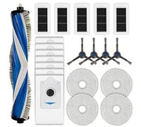 (21 Pièces) Pièces De Rechange Pour Aspirateur Robot Ecovacs Deebot X5 Omni/X5 Pro Omni : 1 Brosse Rotative, 4 Brosses Latérales, 7 Sacs à Poussière, 5 Filtres Hepa, 4 Serpillères, Kit d'Accessoires