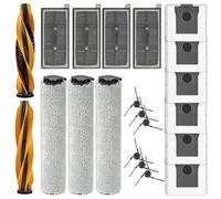 (21 pièces) Z60 Ultra Kit d'accessoires Pièces de rechange pour aspirateur robot Mova Z60 Ultra, 2 brosses rotatives, 3 serpillères rotatives, 4 filtres HEPA, 6 sacs à poussière, 6 brosses latérales
